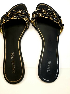 rachel zoe Shoes slip on black & gold size 6.5 | eBay