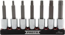 Proto J4990R7SAE 7 Piece 3/8" Drive Advanced Hex Bit Socket Set - SAE One Size 