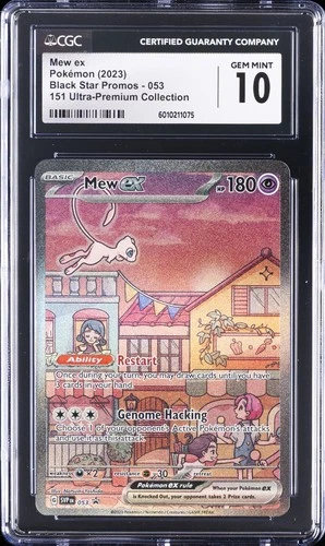 2023 POKEMON BLACK STAR PROMOS 151 ULTRA-PREM COLL #053 MEW EX CGC 10 GEM MINT