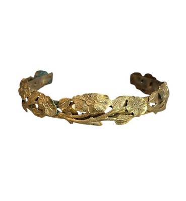 Vintage Rare Miriam Haskell Tiara Headband Goldtone Floral Signed