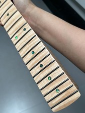Cabezal Inverso AAAA Acero Inoxidable 22 Trastes Llama Arce Guitarra Eléctrica Cuello