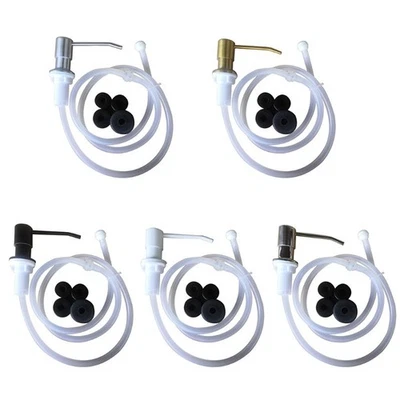 1Set Stainless Steel Sink Liquid Soap Dispenser Lotion Pump Extension Tube - Image 1 of 4