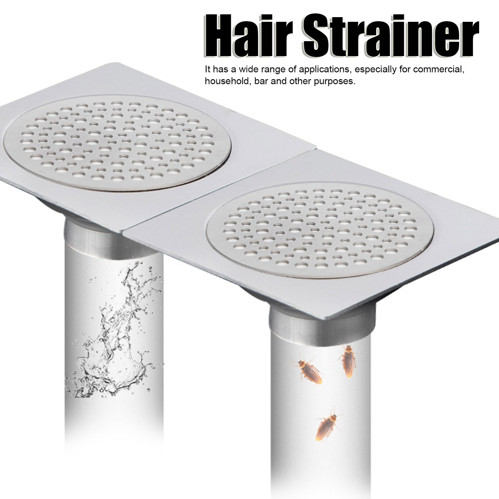 68mm Round Floor Drain Cover Sewer Anti Blocking Hair Strainer Filter Drain