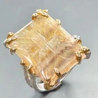 Jewellery 24 ct+ Natural Fluorite Ring 925 Sterling Silver Size 9 /R439670