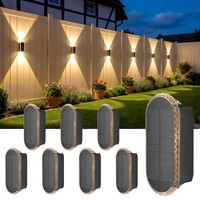 Solar Wandleuchte AußEn Up Down LED IP65 Wasserdicht Garten Terrasse 8 StüCk
