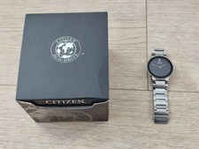 Citizen Axiom Eco-Drive Watch With Box and Spare Metal Links