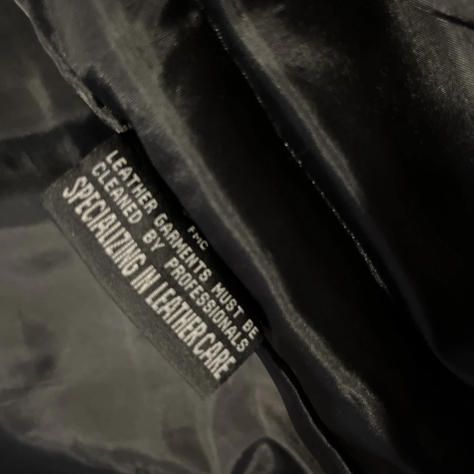 黑色真皮摩托车背心男式 44 码。 FMC — 第 4/4 张图片