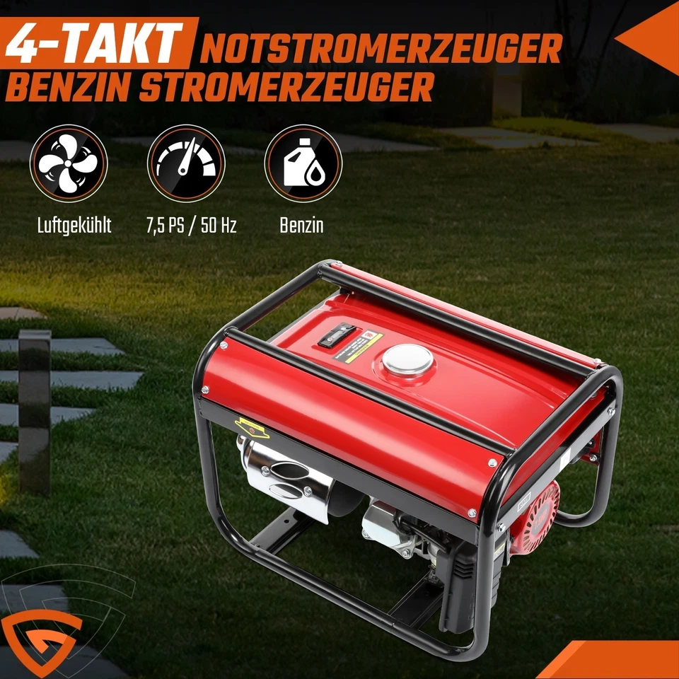 6500W Benzin Notstromaggregat 7,5PS 4-Takt OHV Generator Stromerzeuger CE - Bild 3 von 4