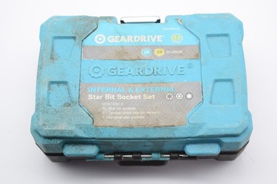 GearDrive GDMTBSS23 Internal External Torx Star Bit Socket Set 21pc Case 1/4 3/8