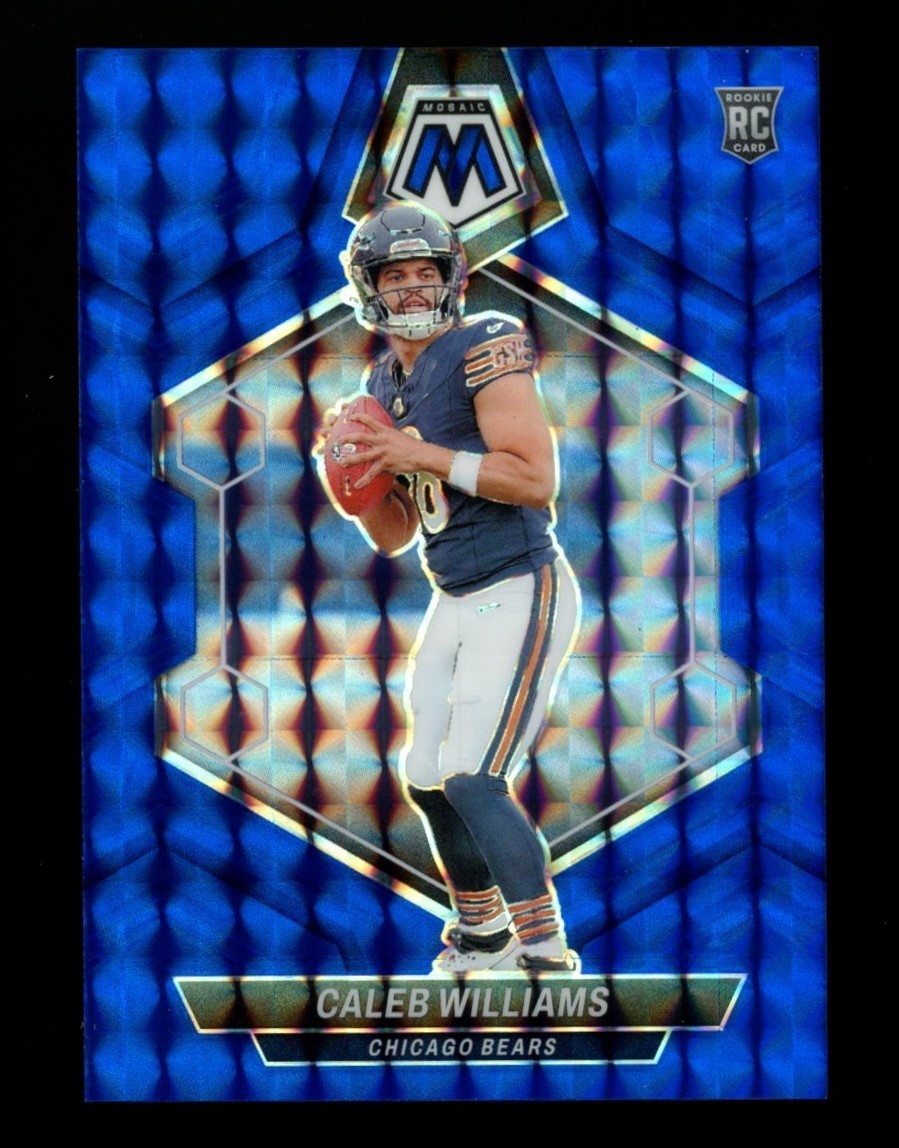 2024 Panini Mosaic Caleb Williams 301 Rookie Blue Prizm Holo 99/99 Last One B3R5