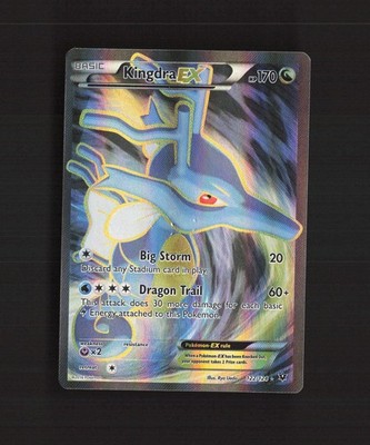 Kingdra EX 122/124 Fates Collide Full Art Ultra Rare Holo Pokemon Card MP