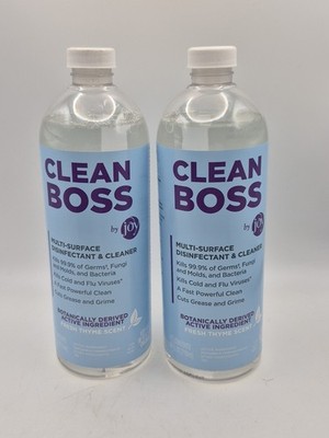 2 Clean Boss Multi-Surface Disinfectant Cleaner 24oz Bottles With Sprayer,804 JL