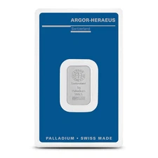 5 Gram Argor Heraeus Palladium Bar (New)