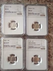 1964 10C Roosevelt Dime Lot of 4 Graded