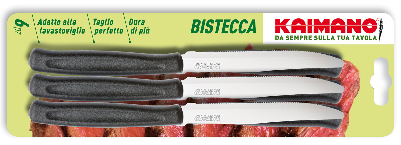 Kaimano SET COLTELLI PER BISTECCA DINAMIK 6 PEZZI col. Legno