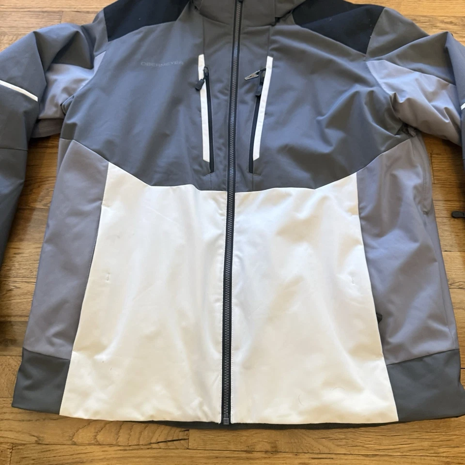 Obermeyer Foundation Ski Jacket Men’s Sz L  Waterproof Vented Hooded Alpine Seri - Image 2 of 4