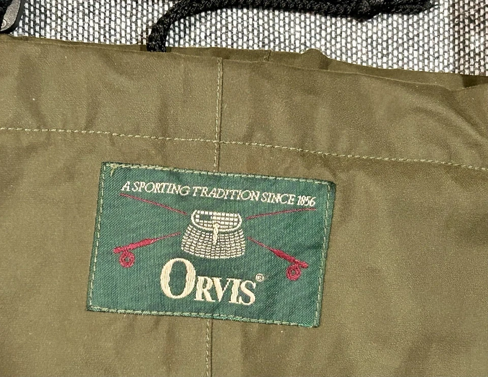 Orvis Fly Fishing Waders Green Nylon Stocking Soft Foot Sz Medium W/ Suspenders - Image 2 of 4