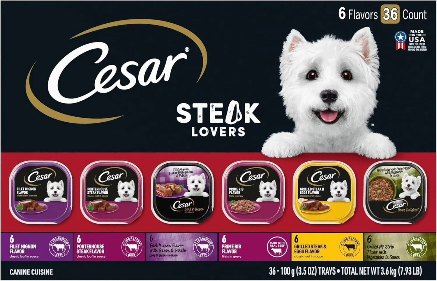 Steak Lover's Variety Pack Of 36 3.5 Oz