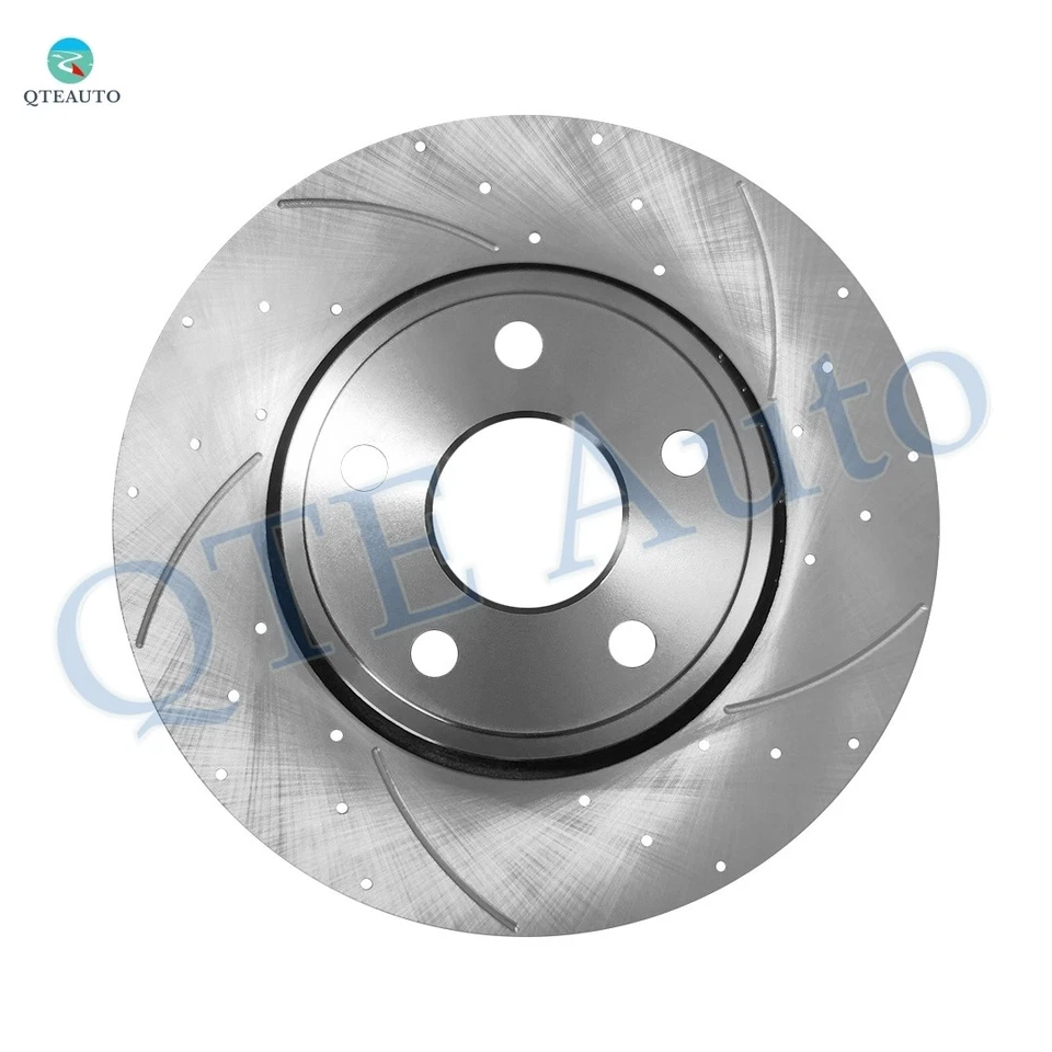 4P Front 330mm-Rear 330mm Drilled Brake Rotors For 2012 2013 Jeep Grand Cherokee - Image 3 of 4