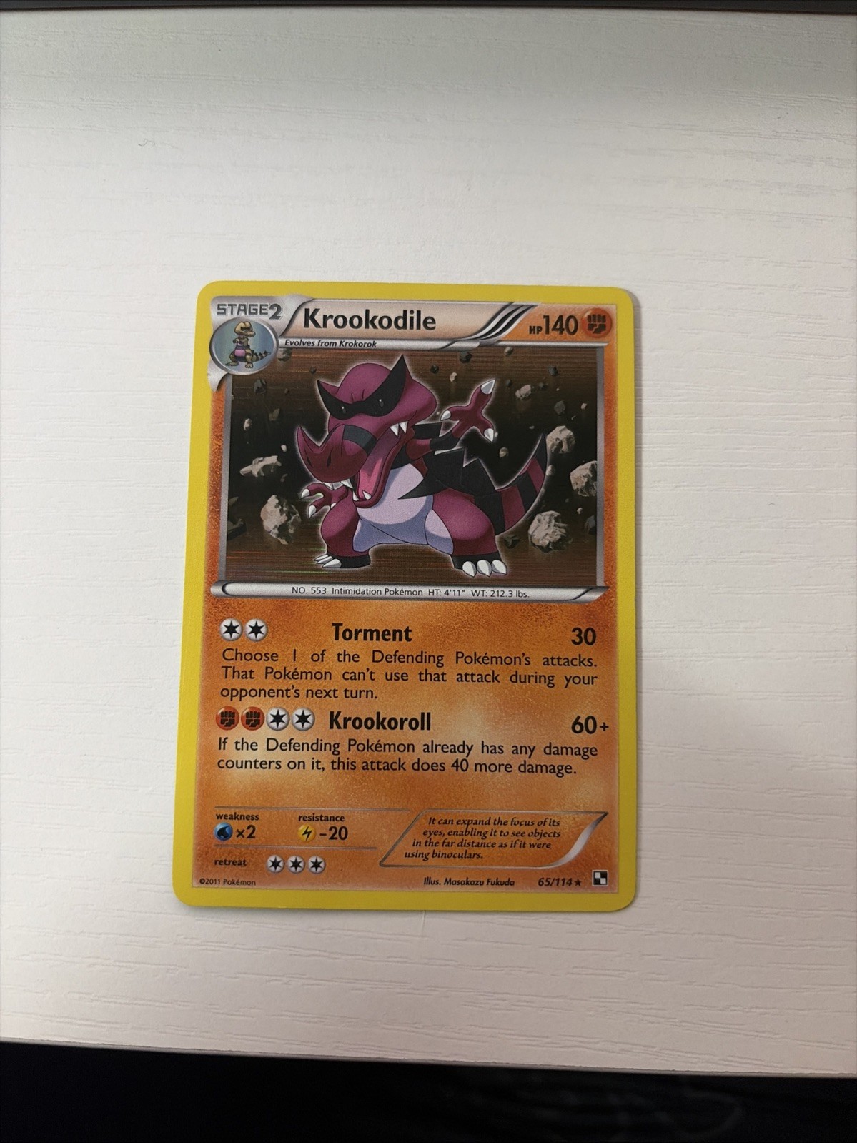 Krookodile 65/114 Black & White Holo