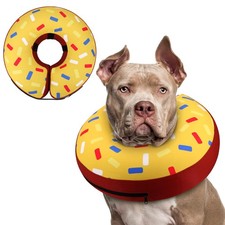 Supet Inflatable Dog Cone Collar Alternative After Surgery Dog Neck Donut Col...