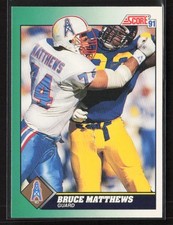 Bruce Matthews 1991 Score #242 Houston Oilers