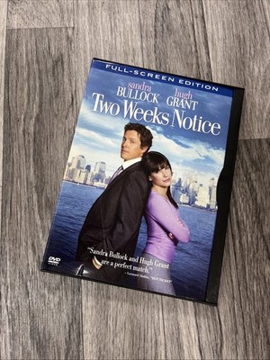Two Weeks Notice (DVD, 2003, Full Frame)