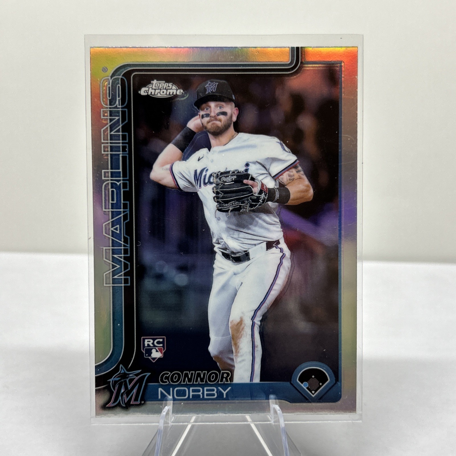2025 Topps Chrome Connor Norby Refractor #199 (RC) Miami Marlins
