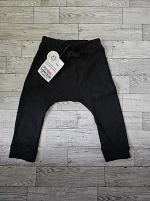 Lamaze Unisex Organic Cotton Black Knit Pants, Size 6 Months.