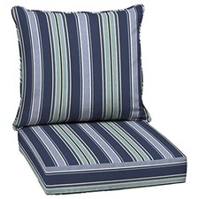 Arden Outdoor Deep Seat Cushion 24" x 24" Sapphire Aurora Blue Stripe Polyfill