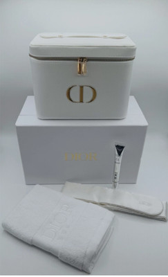 New DIOR Platinum VIP Gift Set - Vanity Case + Towel + Hairband + Hyalushot NEW