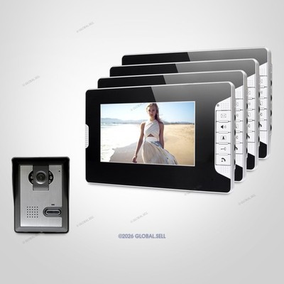 7inch Wired Video Door Phone Intercom System with Intra-monitor Audio Intercom