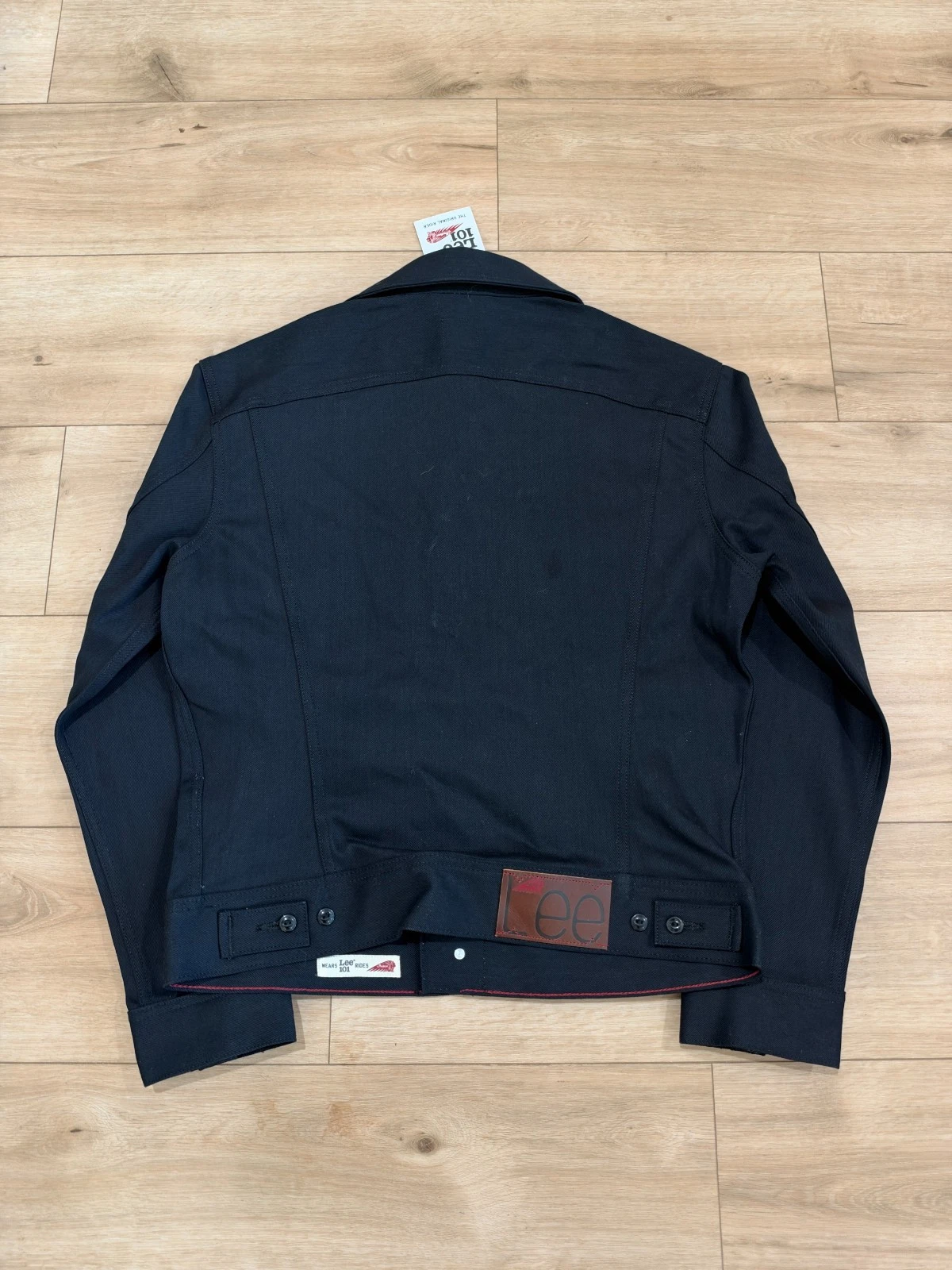 NWT Lee 101 x Indian Motorcycle Rider Jacket Black Selvedge Denim Size M image 5