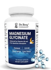 Dr. Berg Magnesium Glycinate with Vitamin D, B6  Zinc - 150 Capsules