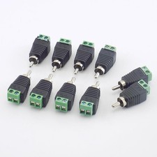 10pcs Coax Cat5 to RCA Male Connector Coax AV BNC UTP CCTV camera Plug Adapter