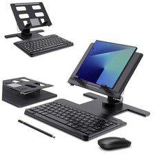 Desk Stand Bluetooth Keyboard for Galaxy Z Fold 8 Ultra/8 Wide/7/6/5 Black