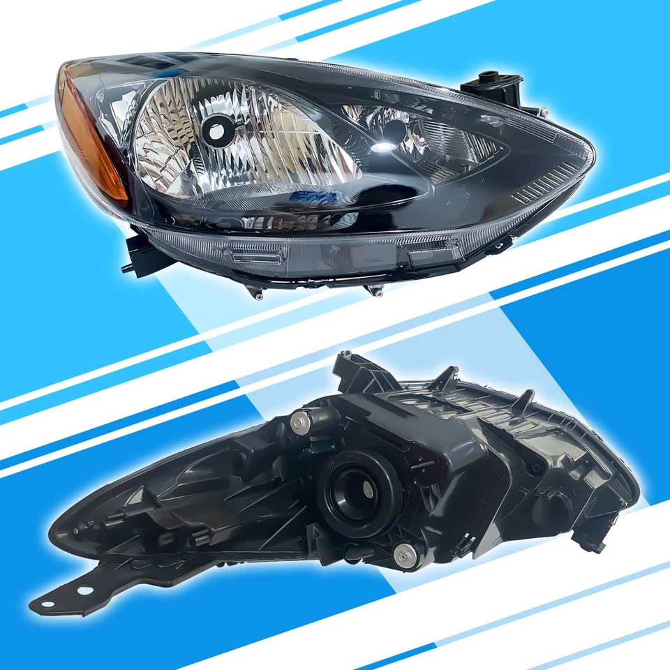 Headlamps For 2011 2012 2013 2014 Mazda 2Pair Halogen Headlights Left&Right Side - Image 2 of 4