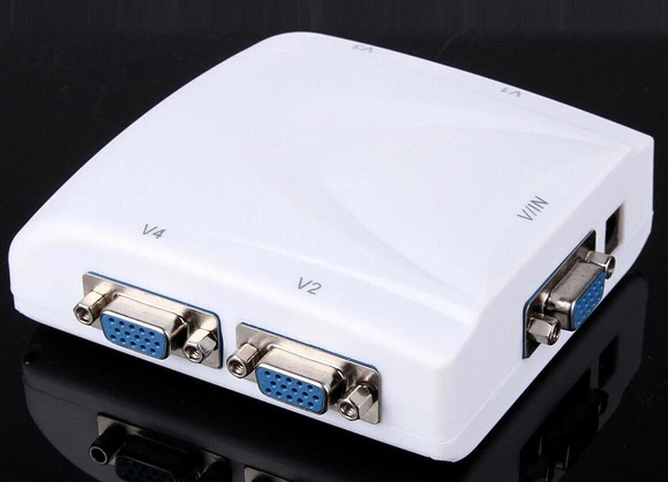 Video Display SPLITTER 1 port in 4 monitor out 1 to 4 VGA SVGA XGA LCD Screen - Image 2 of 4