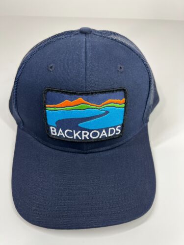 Port Authority Backroads cap hat trucker blue adjustable OSFM 4WD camping - Picture 2 of 11
