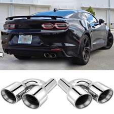 2x For Chevrolet Camaro Ss Lt1 Zl1 2.5 In 4 Out Double Wall Dual Exhaust Tips 2x For Chevrolet Camaro Ss Lt1 Zl1 2.5 In 4 Out Double Wall Dual Exhaust Tips