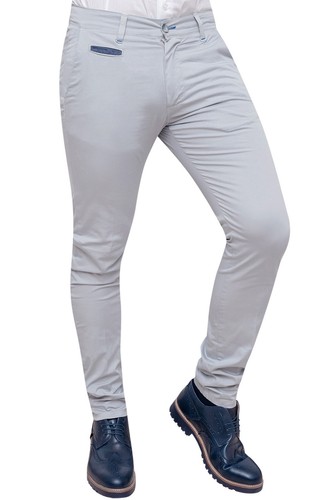 PANTALONI UOMO BATTISTINI SARTORIALE GRIGIO CHIARO CASUAL ELEGANTE MADE IN ITALY - Foto 4 di 5