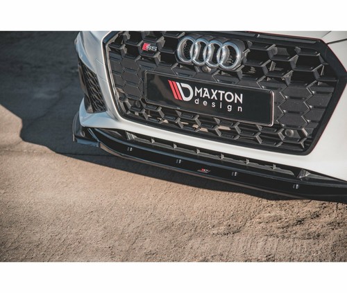 Labio de alerón CUP NEGRO para Audi A5 F5 S-Line S5 FL alerón delantero espada V1 - Imagen 2 de 7