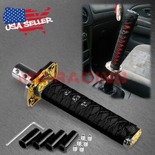 Samurai Sword Black Shift Knob Shifter Alloy Katana With Adapters Universal 15cm