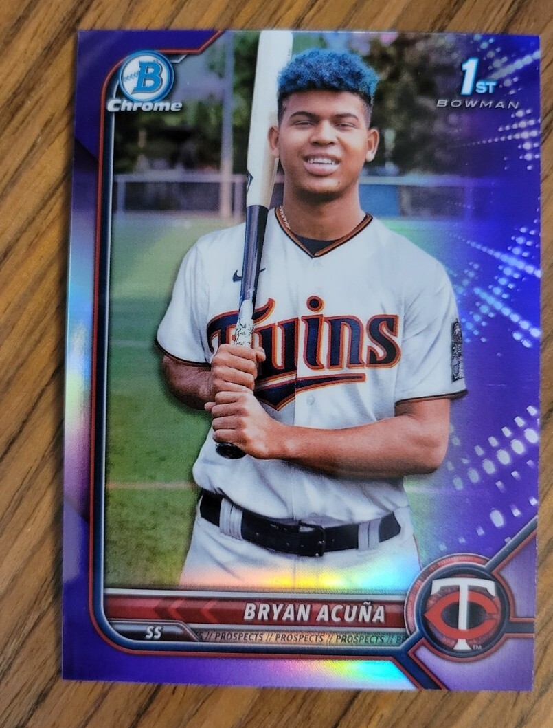 2022 Bowman Chrome Bryan Acuna 1st True Purple Refractor 089/250 BCP-151