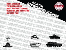 Fits Jeep Windshield Sticker Easter Eggs - Whos Chasing Your Jeep - Military