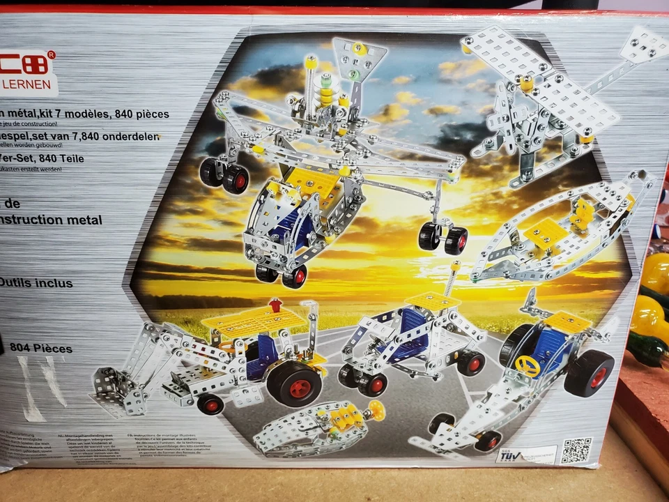 Tronico 7 In 1 Set Build Your Own Plane Boat Car Tractor Metal Construction Kit - Image 3 of 4