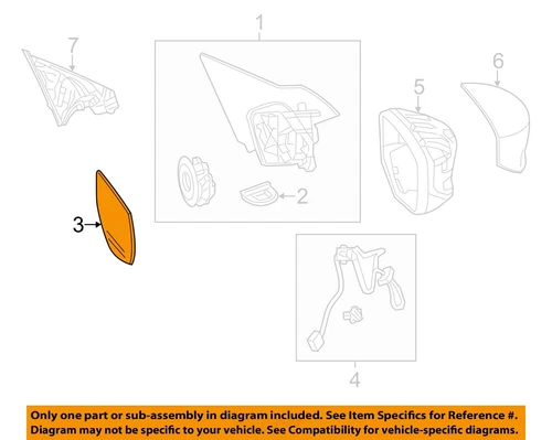 HONDA OEM 13-16 Accord Front Door Outside Mirrors-Mirror Glass 76253T2FA01