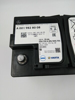 Original Mercedes AGM Autobatterie Starterbatterie Batterie 12V 