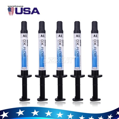 5X Dentex Dental Flowable Light Cure Composite Resin Medium Flow A1 3g/Syringe