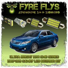 White LED interior lights package kit for 2007-2011 Camry 11 pcs 3014 series SMD